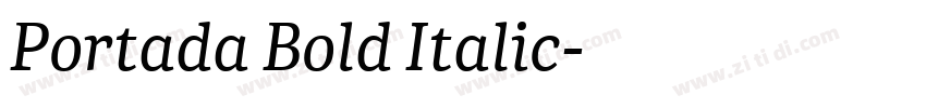 Portada Bold Italic字体转换